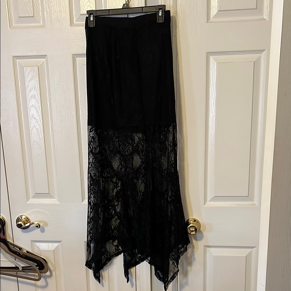 KILLSTAR Elegant Black Lace Skirt